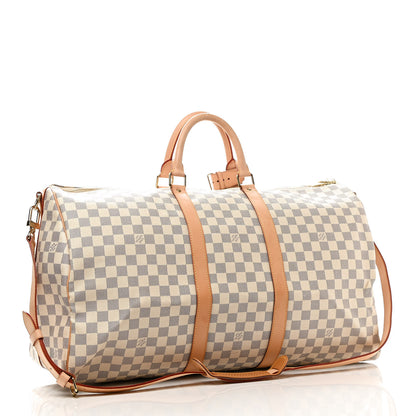 Louis Vuitton Damier Azur Keepall Bandouliere 55 3 of 10