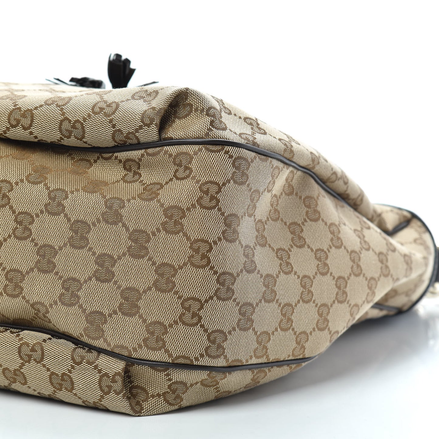 Monogram Margaux Calfskin Medium Emily Hobo Beige Ebony Cocoa