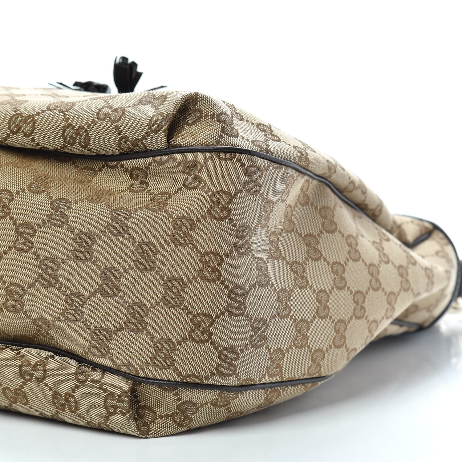 Gucci Monogram Margaux Calfskin Medium Emily Hobo Beige Ebony Cocoa 9 of 11