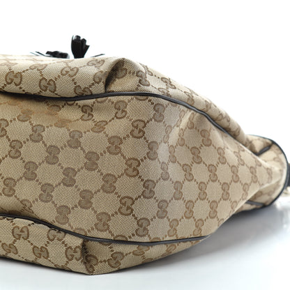 Gucci Monogram Margaux Calfskin Medium Emily Hobo Beige Ebony Cocoa 9 of 11