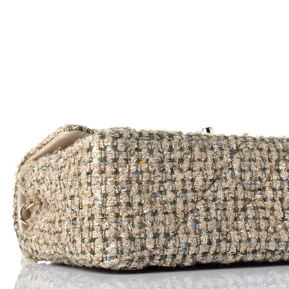 Chanel Tweed Quilted Mini Rectangular Flap Beige 7 of 9