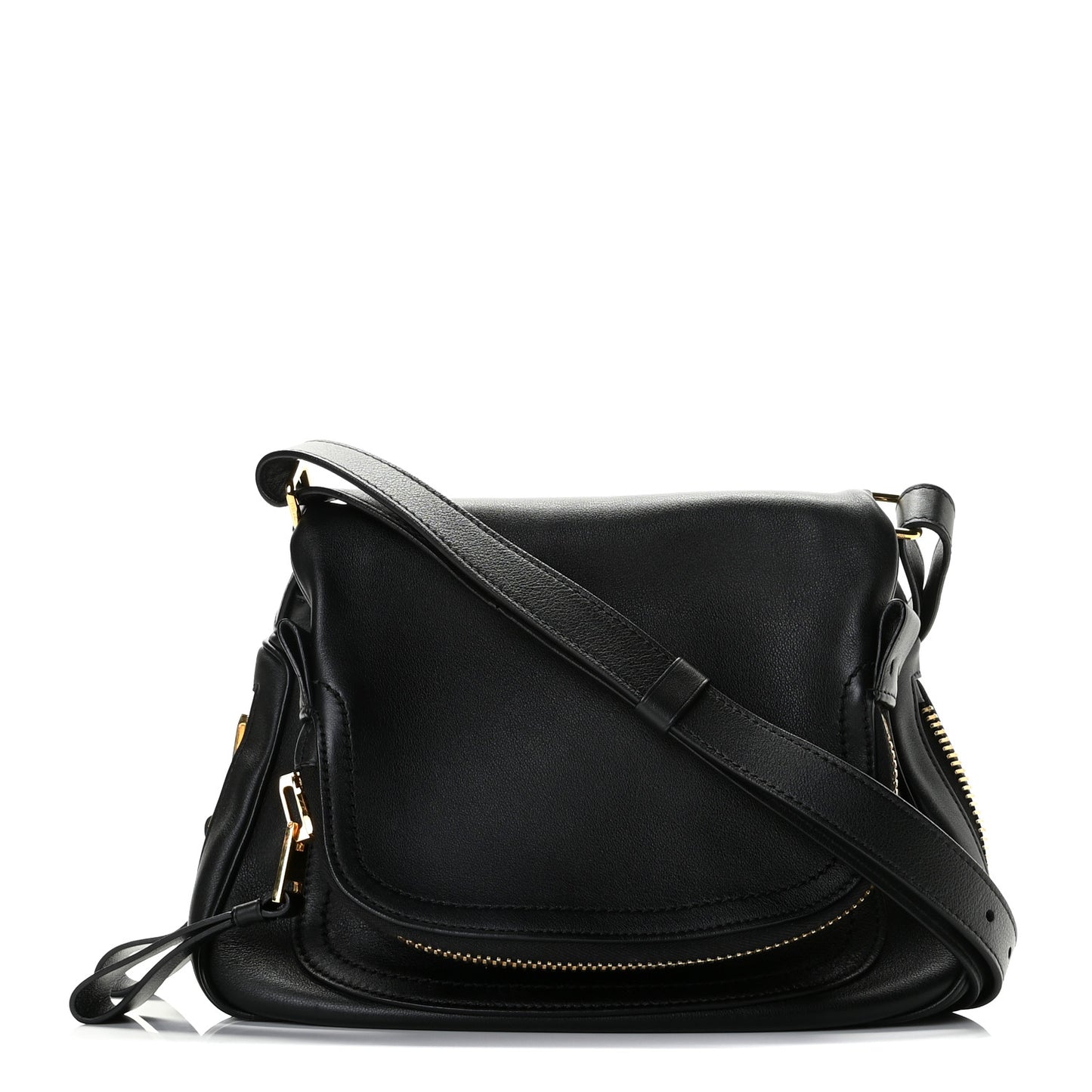 Calfskin Medium Jennifer Crossbody Bag Black