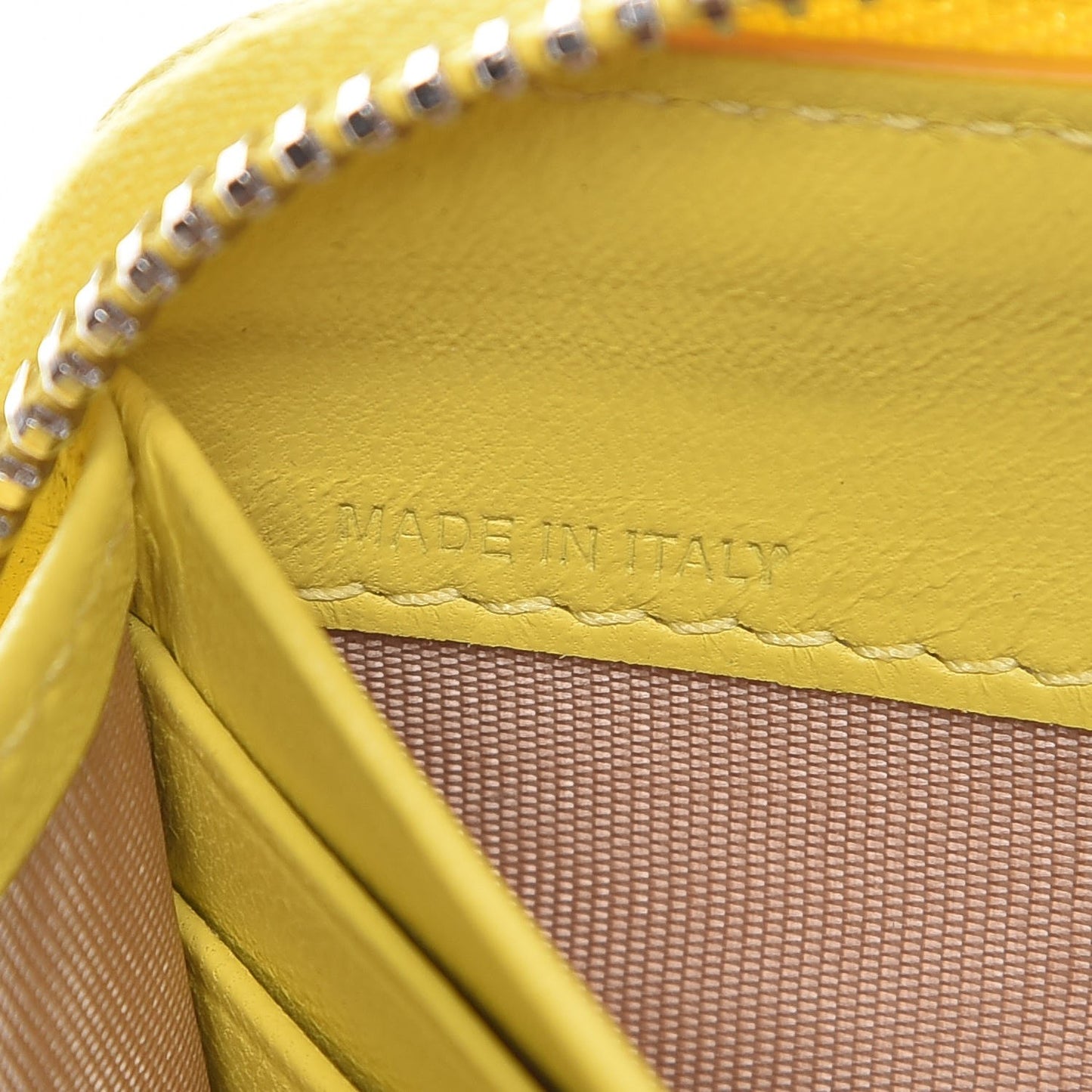 Sugar Goatskin Pandora Zip Around Wallet Yellow