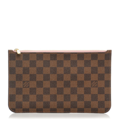Louis Vuitton Damier Ebene Neverfull MM GM Pochette Rose Ballerine 1 of 8