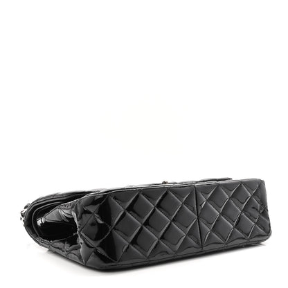 Chanel Patent Quilted Jumbo Double Flap Black 4 of 11