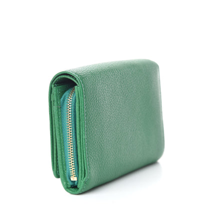 Mulberry Small Classic Grain Tree French Purse Wallet Green 2 of 10