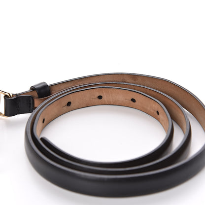 Gucci Calfskin Horsebit Skinny Belt 85 34 Black 4 of 6