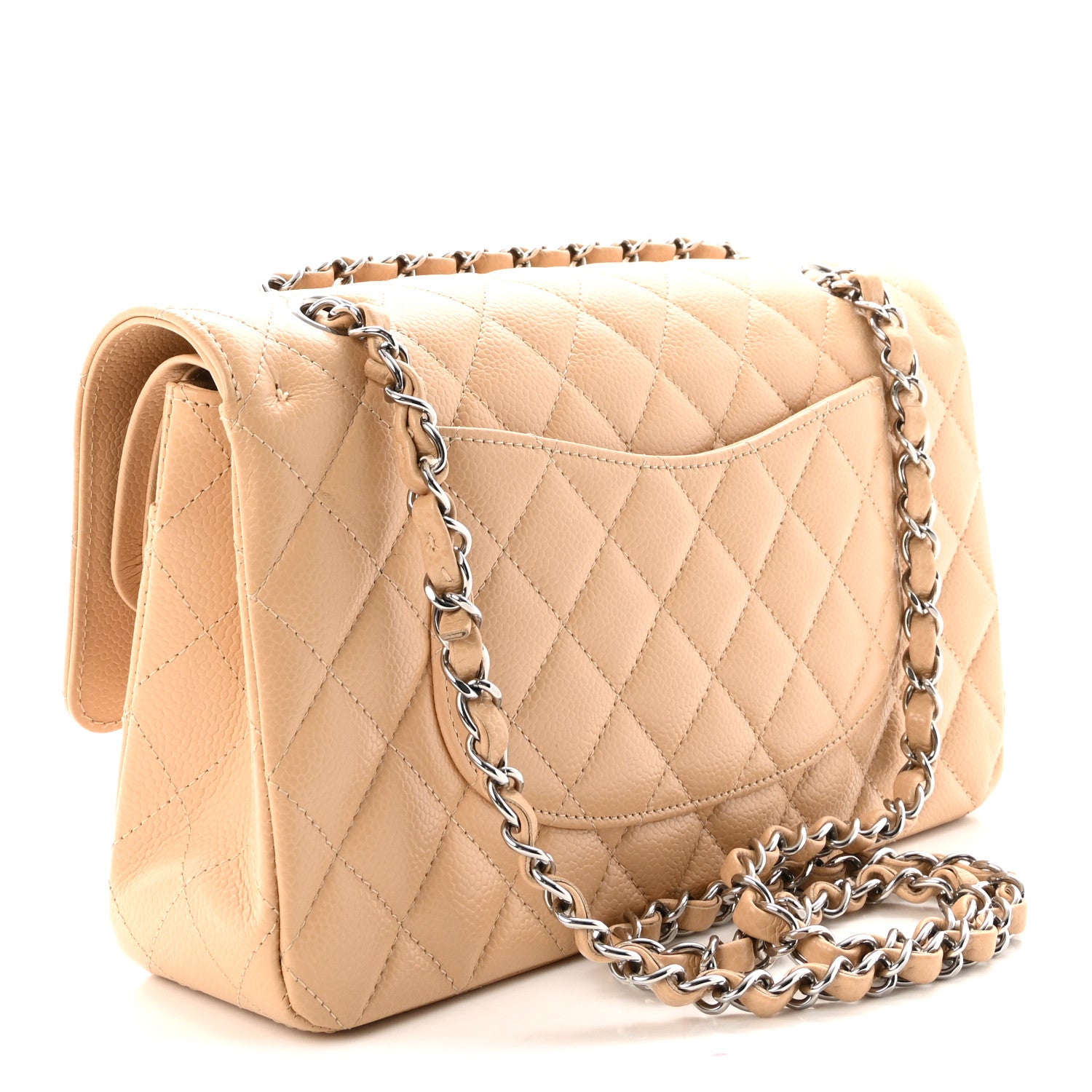 Chanel Caviar Quilted Medium Double Flap Beige 3 of 11