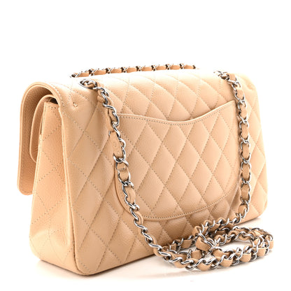 Chanel Caviar Quilted Medium Double Flap Beige 3 of 11