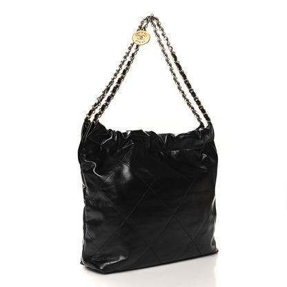 Chanel Shiny Calfskin Quilted Small Chanel 22 Black 4 of 11