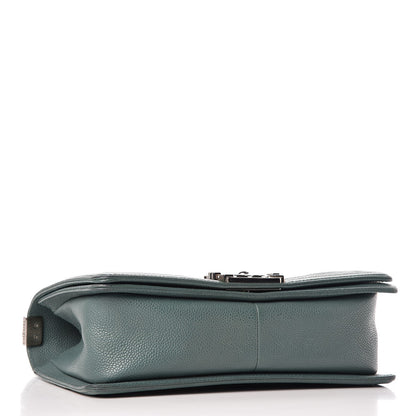 Chanel Caviar Quilted Medium Boy Flap Dark Green 4 of 13