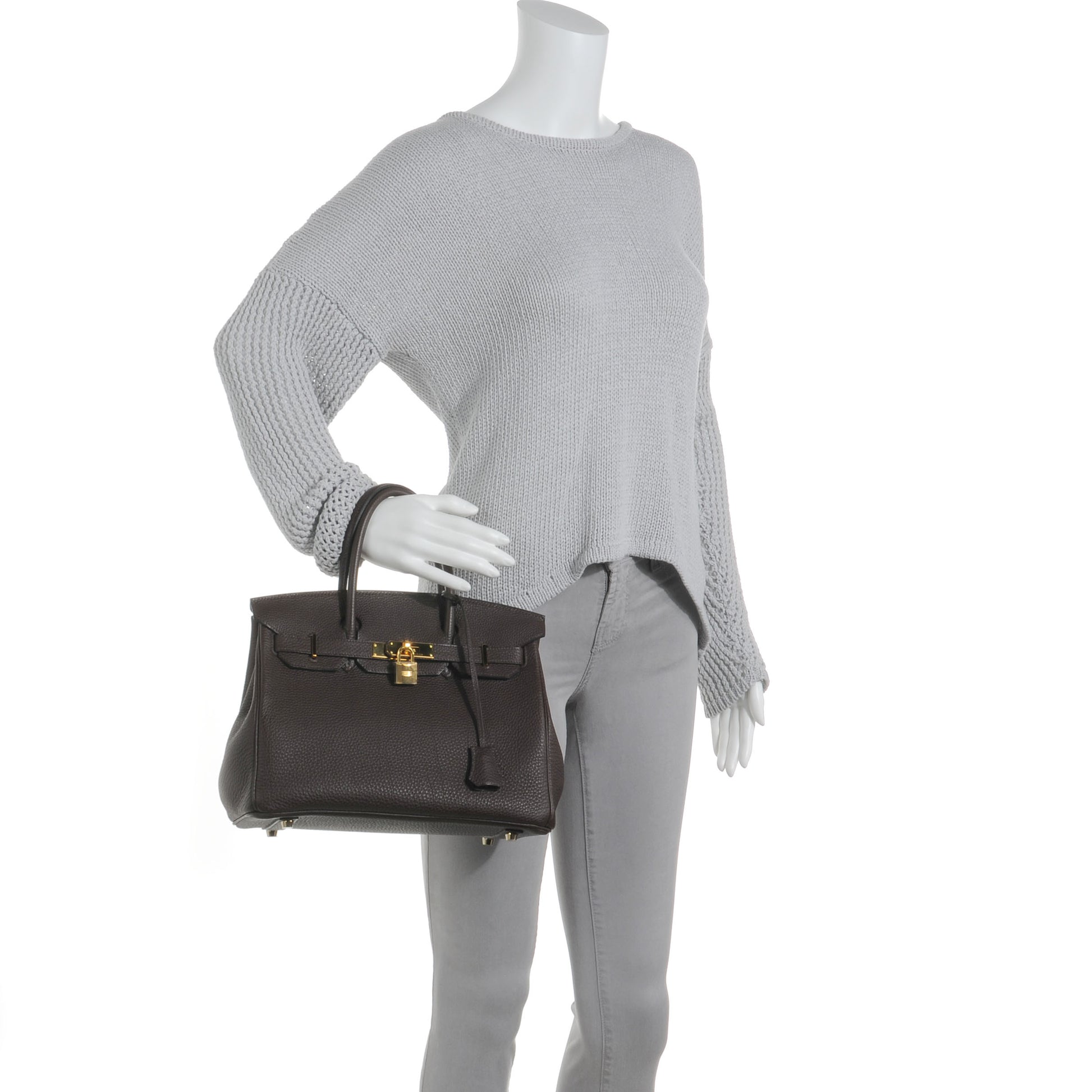 Hermes Togo Birkin 25 Chocolate 2 of 9
