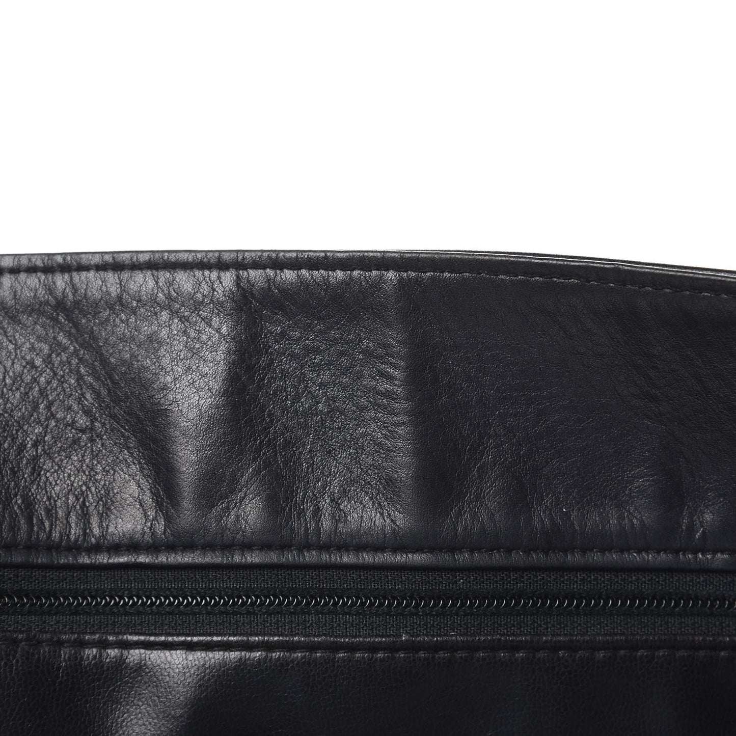 Lambskin Quilted Shopping Tote Black