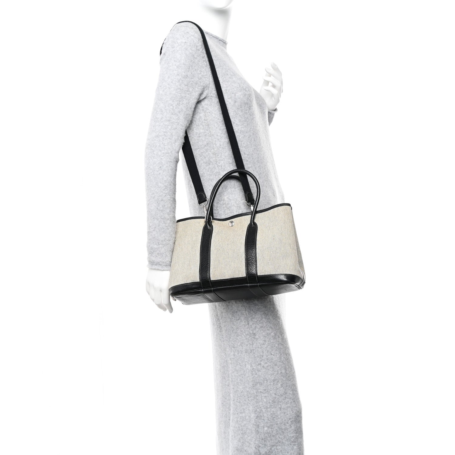 Hermes Twill D H Negonda Garden Party 30 TPM Ecru Black 2 of 10