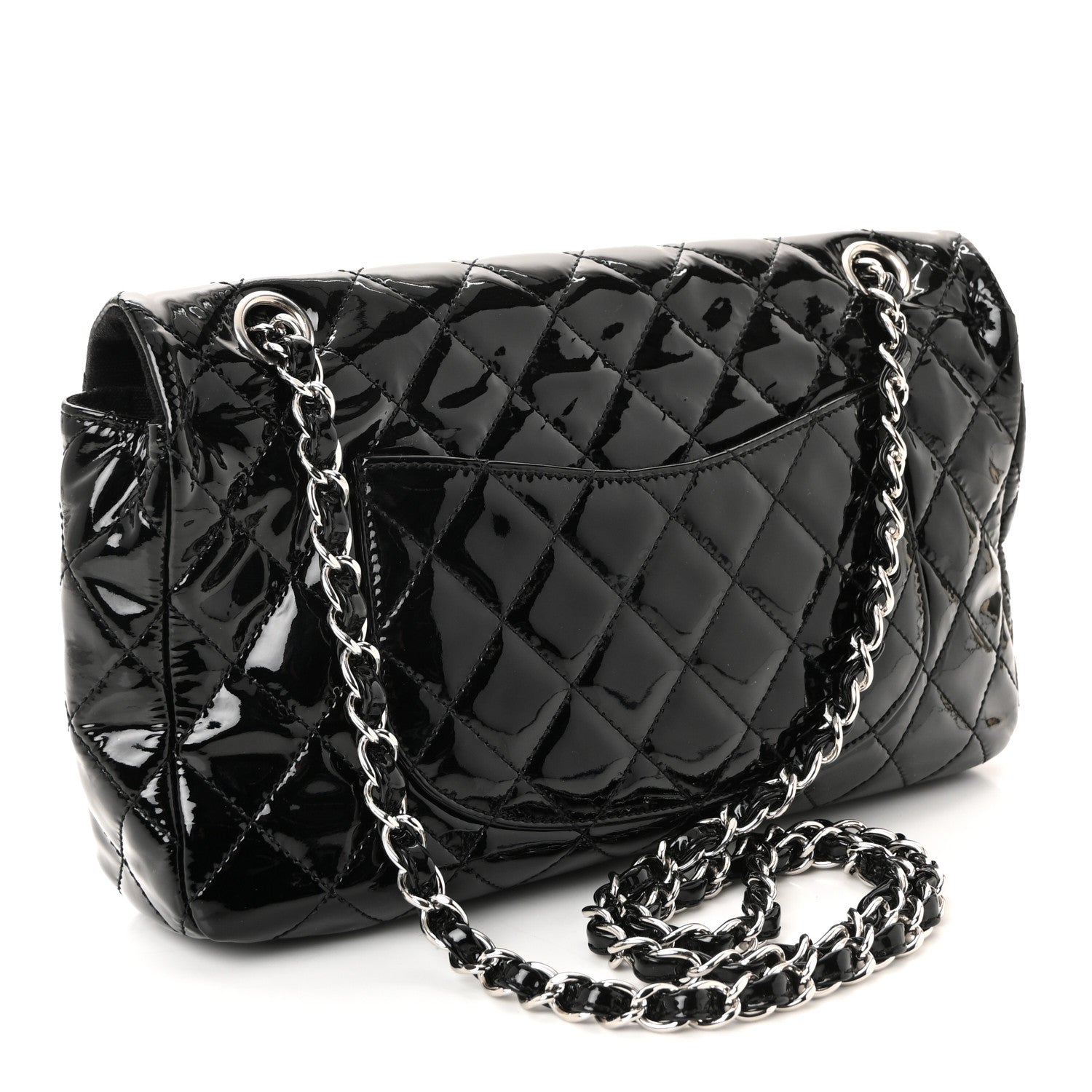 Chanel Patent Quilted Medium Single Flap Black 3 of 10
