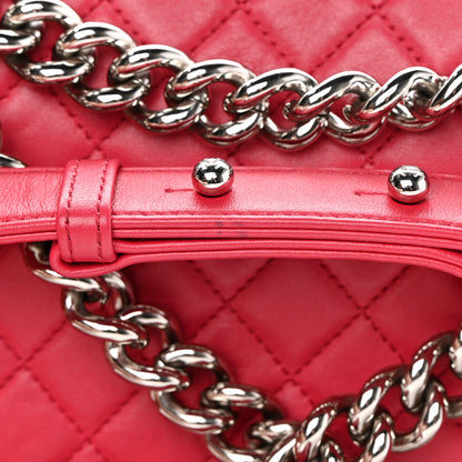 Chanel Lambskin Quilted Medium Boy Flap Fuchsia 16 of 17