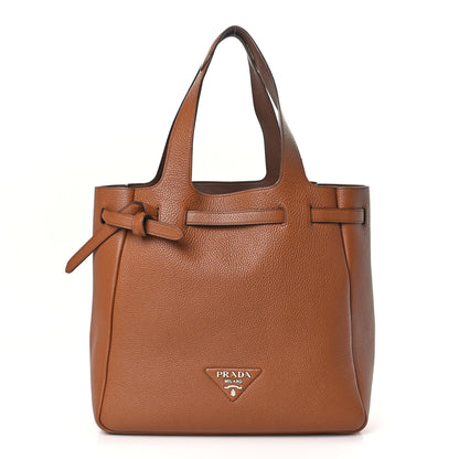 Prada Vitello Daino Soft Dynamique Tote Cognac Cocco 1 of 10