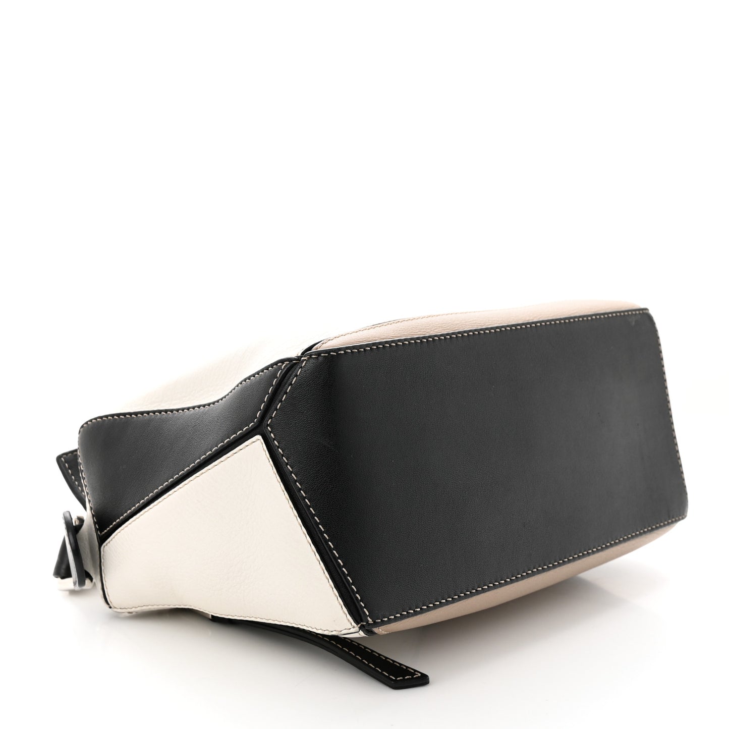 Calfskin Small Puzzle Bag Black Taupe