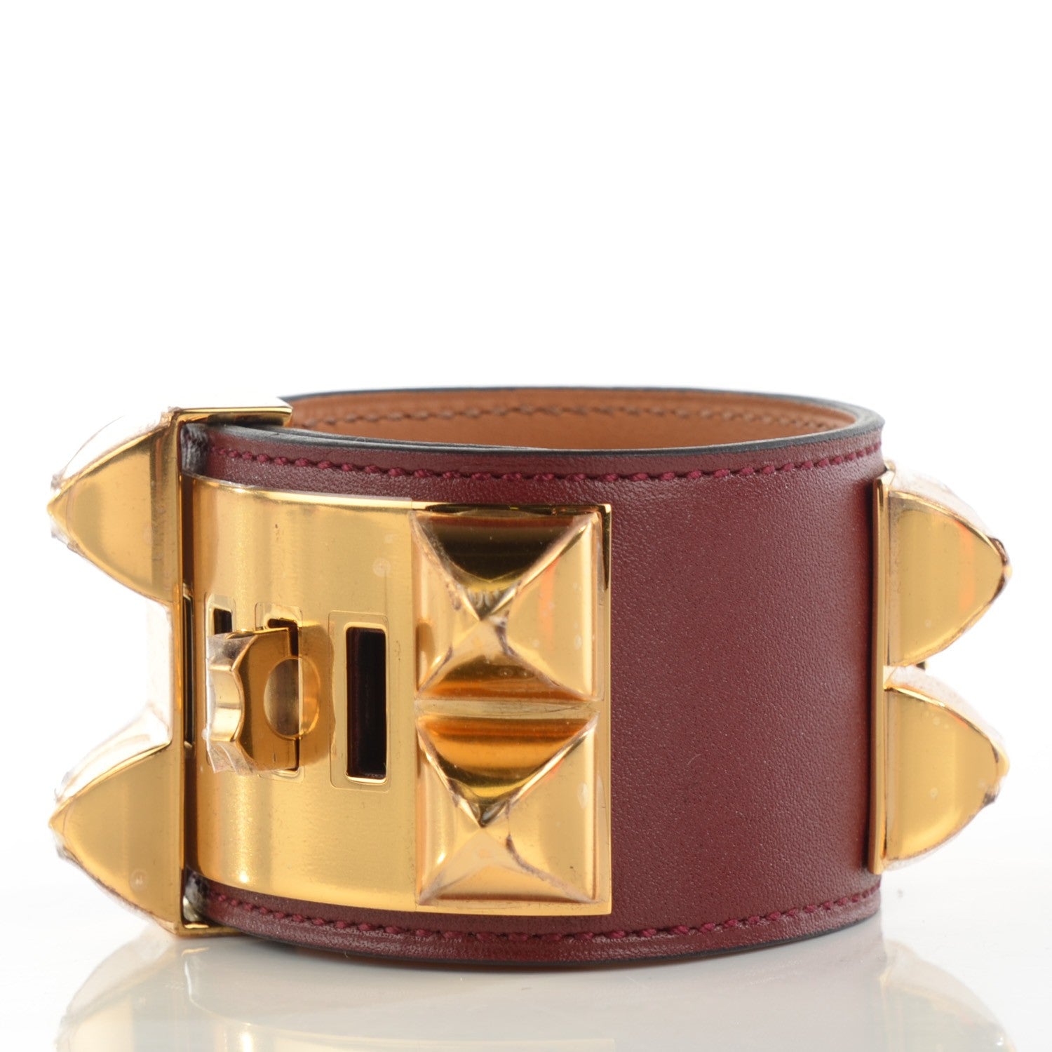 Hermes Chamonix Collier De Chien CDC Bracelet S Rouge H 3 of 6