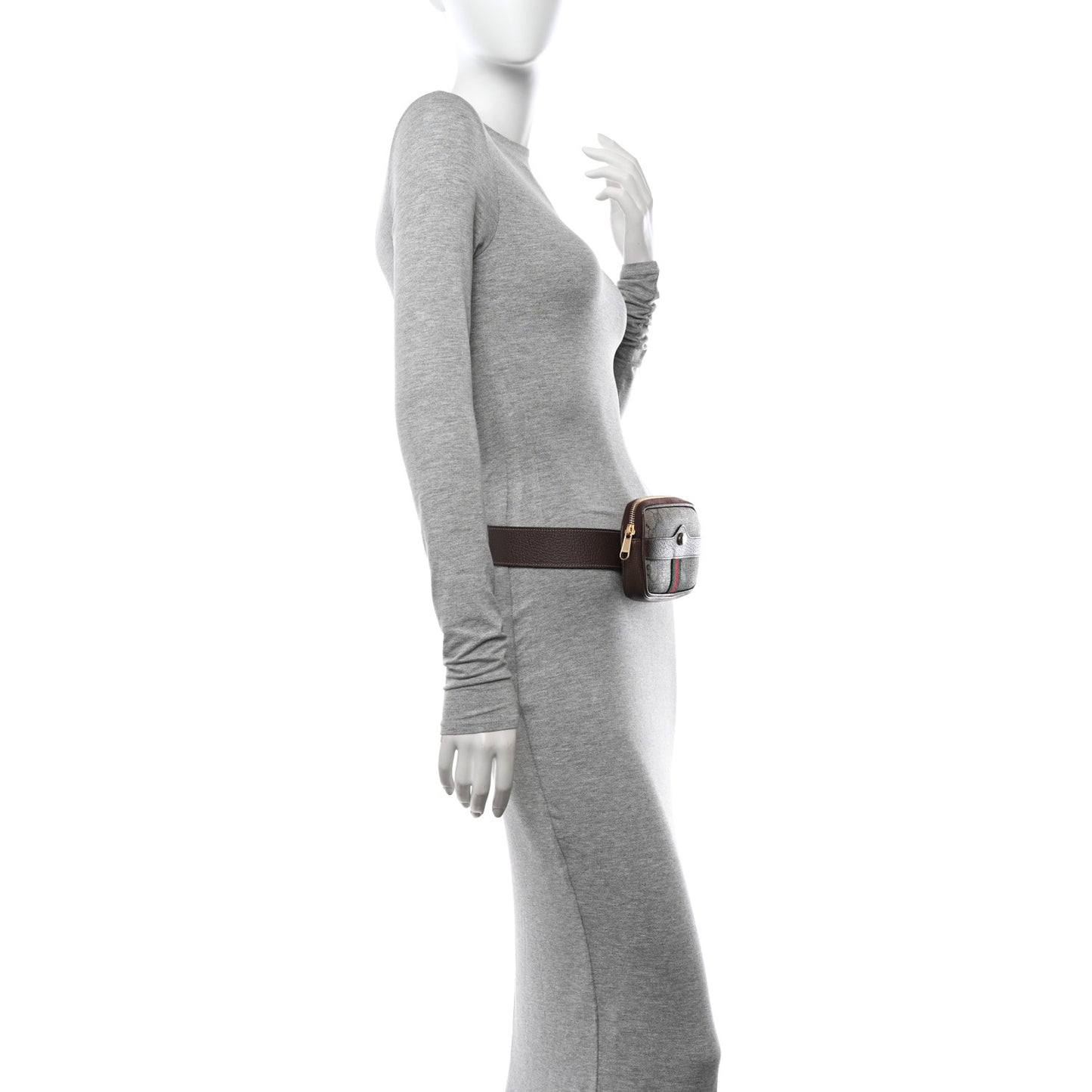 GG Supreme Monogram Ophidia Belted iPhone Case 95 38 Dark Brown