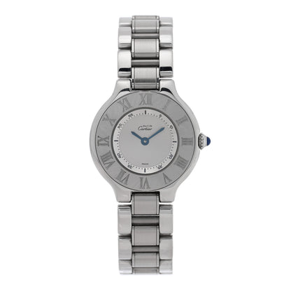 Cartier Stainless Steel 28mm Must De 21 Quartz Watch 1 of 4