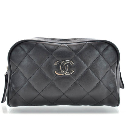 Chanel Lambskin Cosmetic Case Black 1 of 7