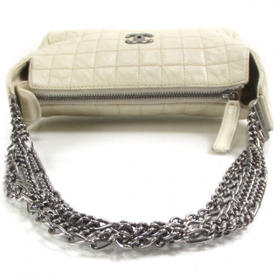 Lambskin Square Quilted Double Chain Bag