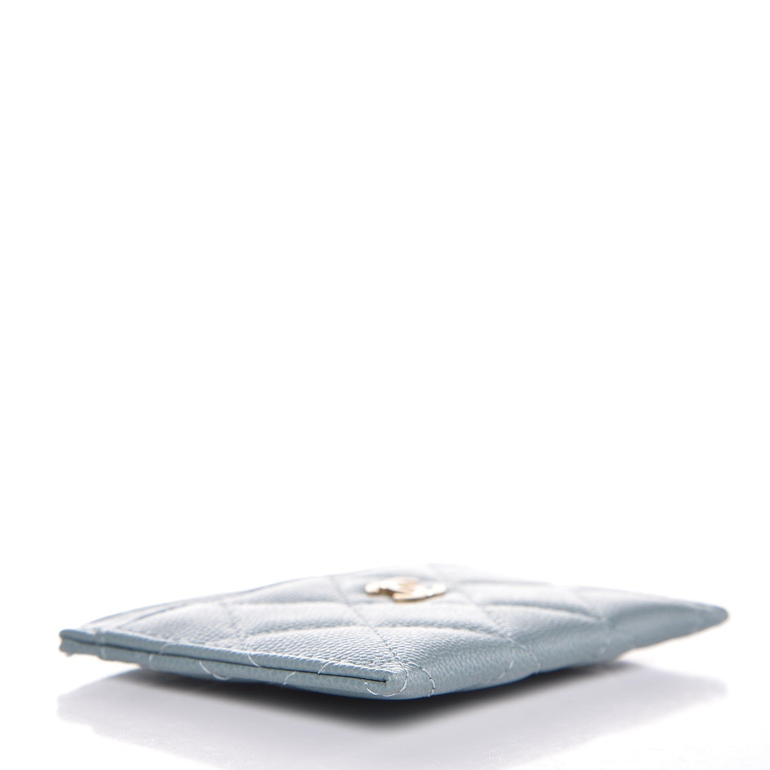 Chanel Iridescent Caviar Quilted Card Holder Light Blue 4 of 10
