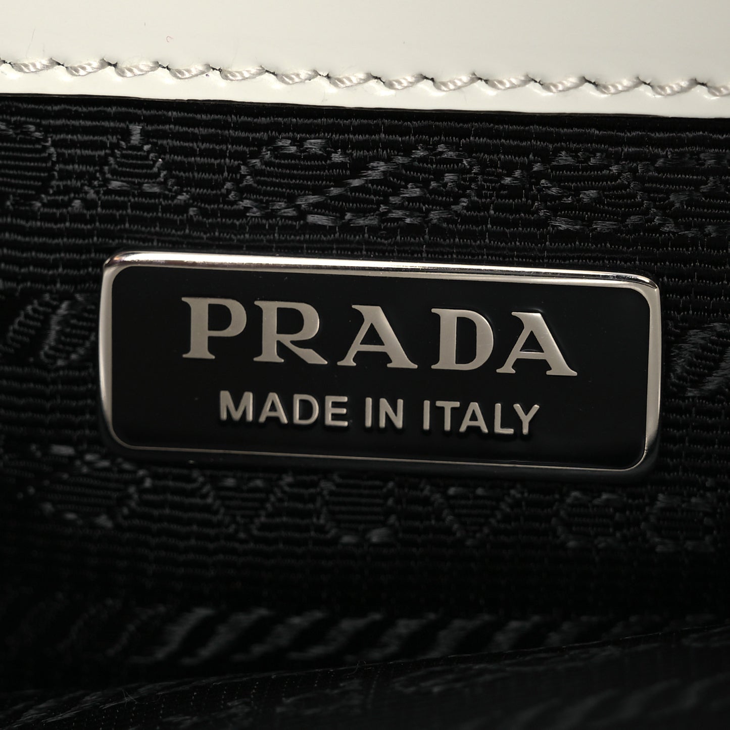 Spazzolato Mini Re-Edition 1995 Double Handle Handbag White