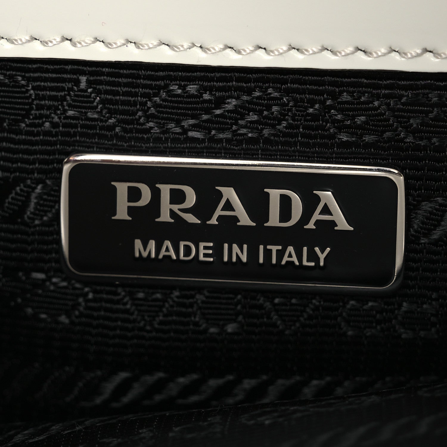 Prada Spazzolato Mini Re-Edition 1995 Double Handle Handbag White 8 of 14