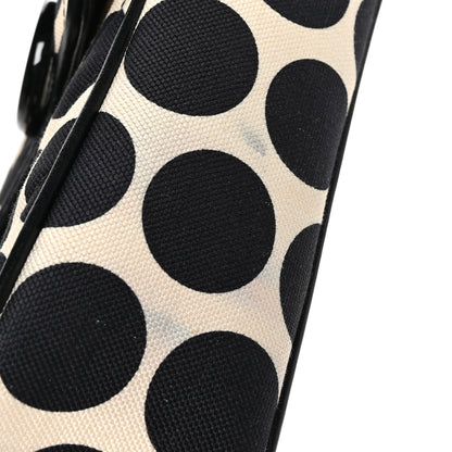 Gucci Canvas Matelasse Diagonal Polka Dot Small GG Marmont Shoulder Bag Black White 11 of 11