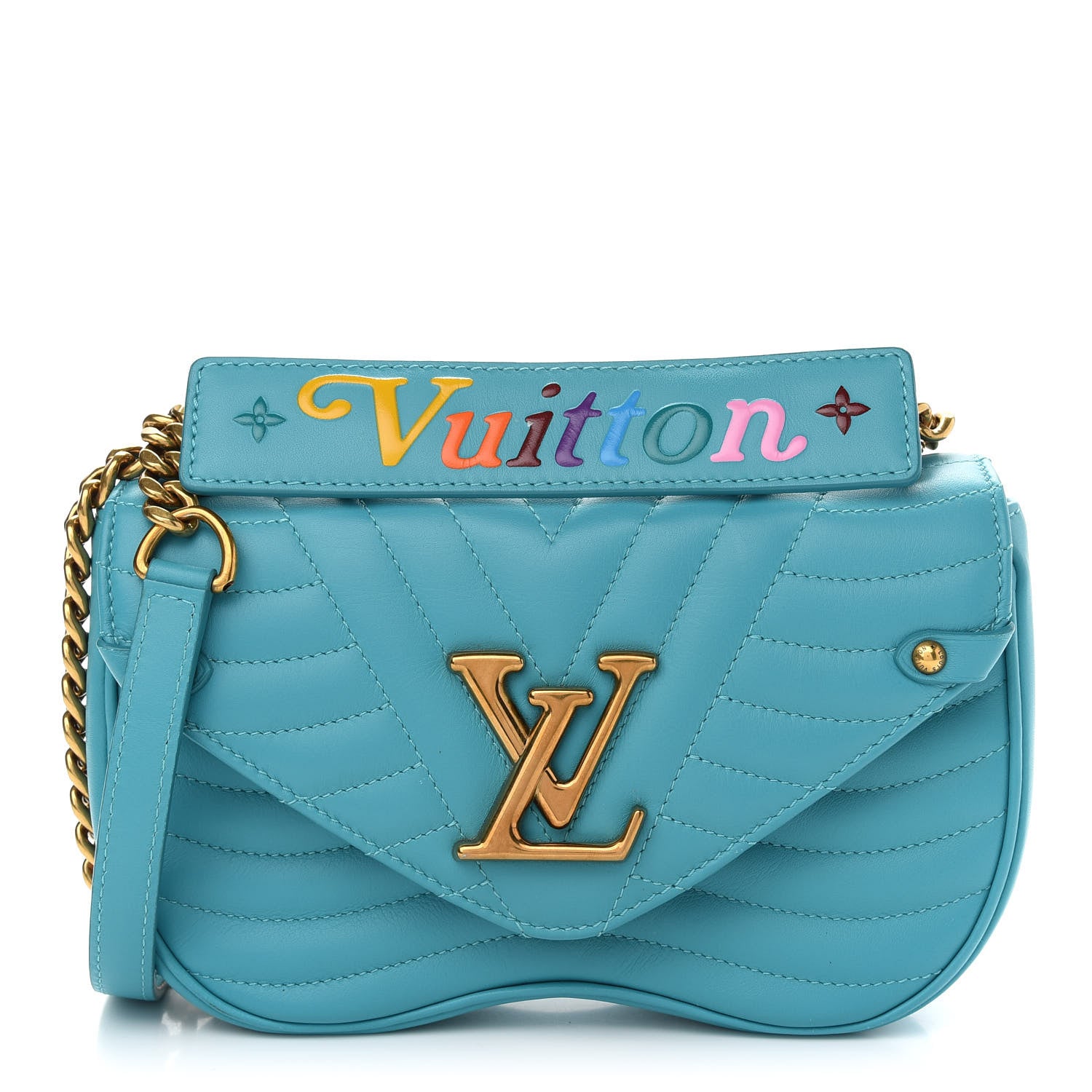 Louis Vuitton Calfskin New Wave Chain MM Malibu Green 1 of 9