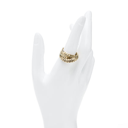 John Hardy 18K Yellow Gold Tiga Classic Chain Crossover Ring 56 7.75 2 of 5