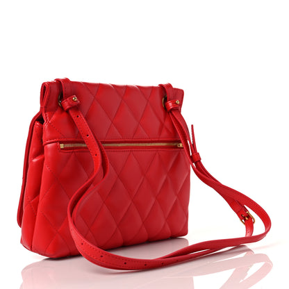 Balenciaga Nappa Calfskin Quilted Medium Touch B Shoulder Bag Bright Red 3 of 9