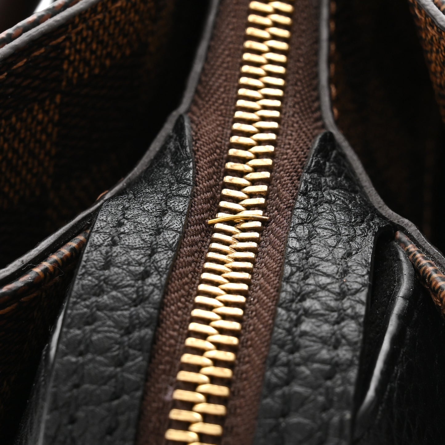 Cuir Taurillon Damier Ebene Normandy Black