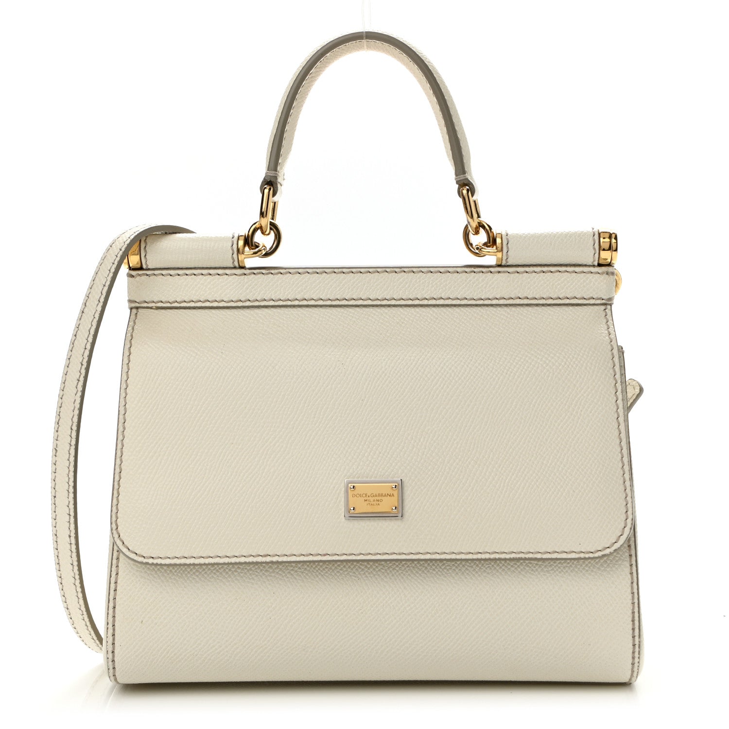 Dolce & Gabbana Dauphine Small Miss Sicily Satchel White 1 of 17