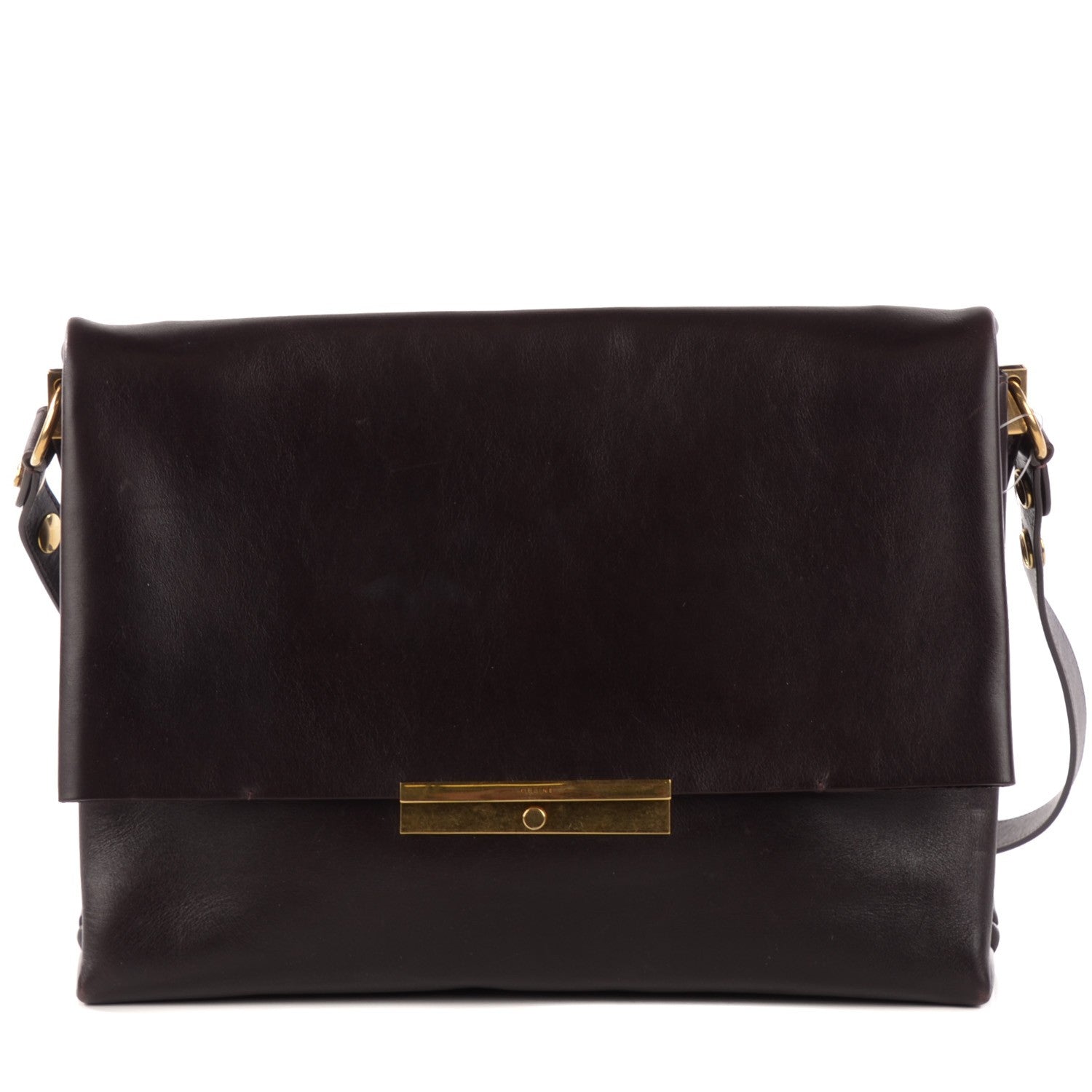 Celine Smooth Calfskin Blade Flap Burgundy 1 of 11