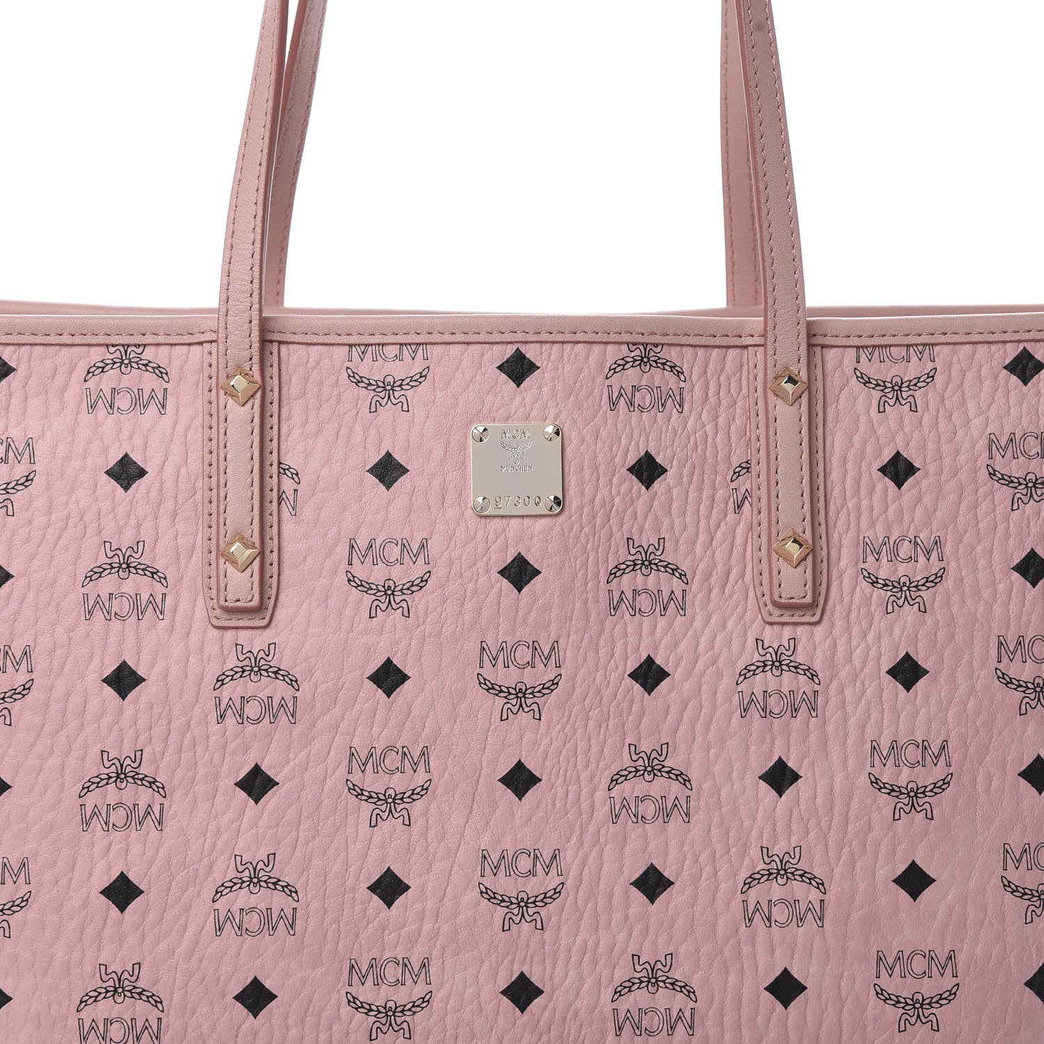 MCM Visetos Medium Anya Shopper Tote Soft Pink 8 of 10