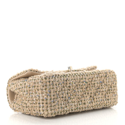 Chanel Tweed Quilted Mini Rectangular Flap Beige 3 of 9