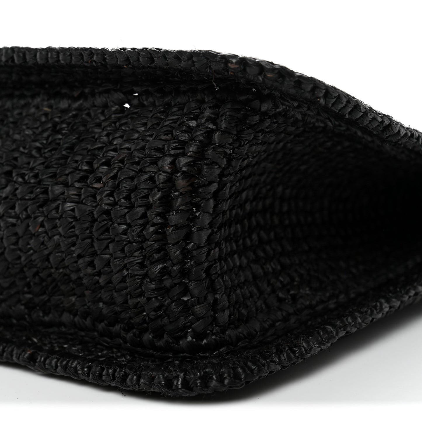 Raffia Le Petite Carre Spiaggia Square Tote Black