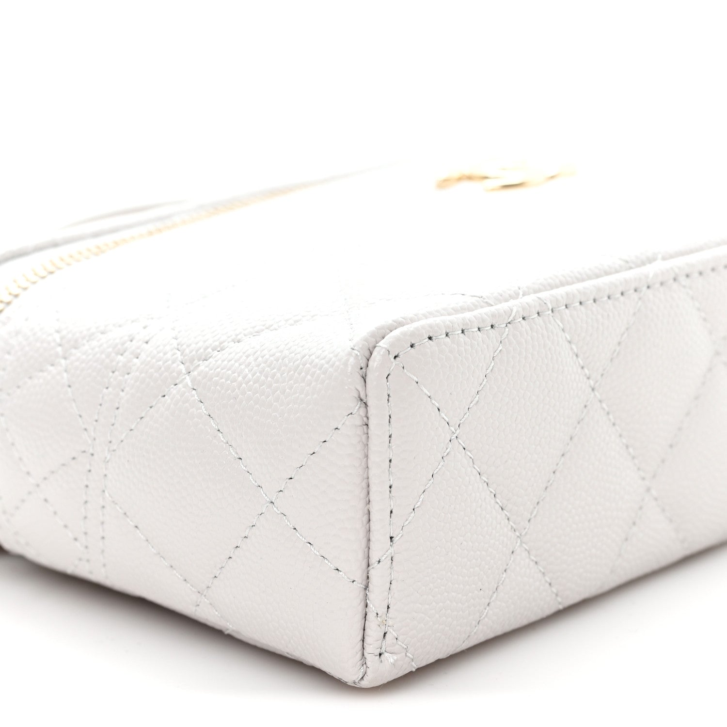 Chanel Caviar Quilted Trendy Handle Slim Vanity Light Grey 9 of 11