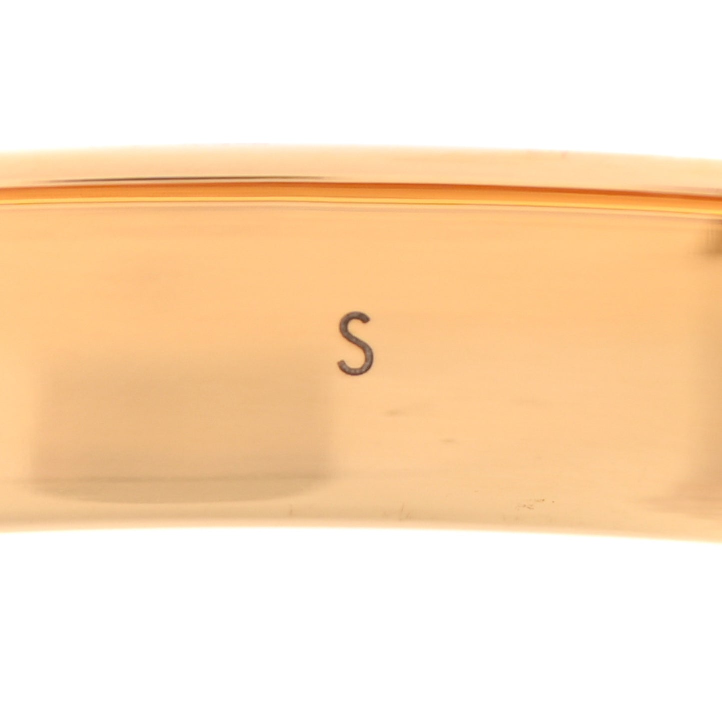 Brass Crystal Monogram Nanogram Strass Cuff S Gold