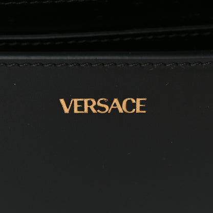 Versace Calfskin Medium Greca Goddess Shoulder Bag Black 6 of 6