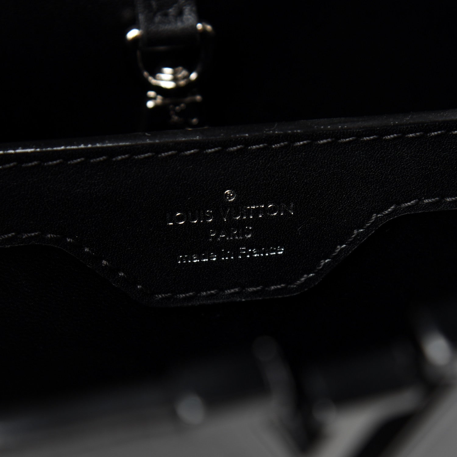 Louis Vuitton Smooth Calfskin Beaded Skyline Soho Capucines BB Black 6 of 9