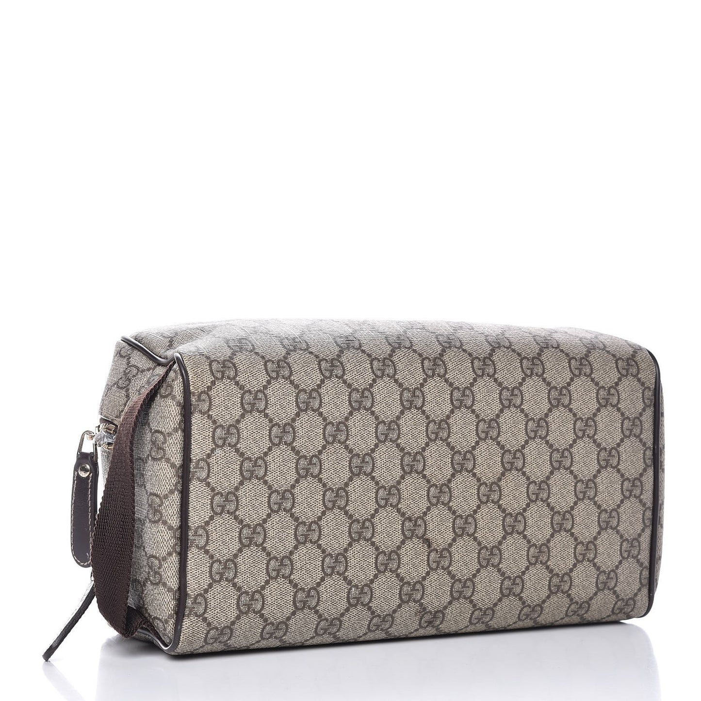GG Supreme Monogram Toiletry Case Dark Brown
