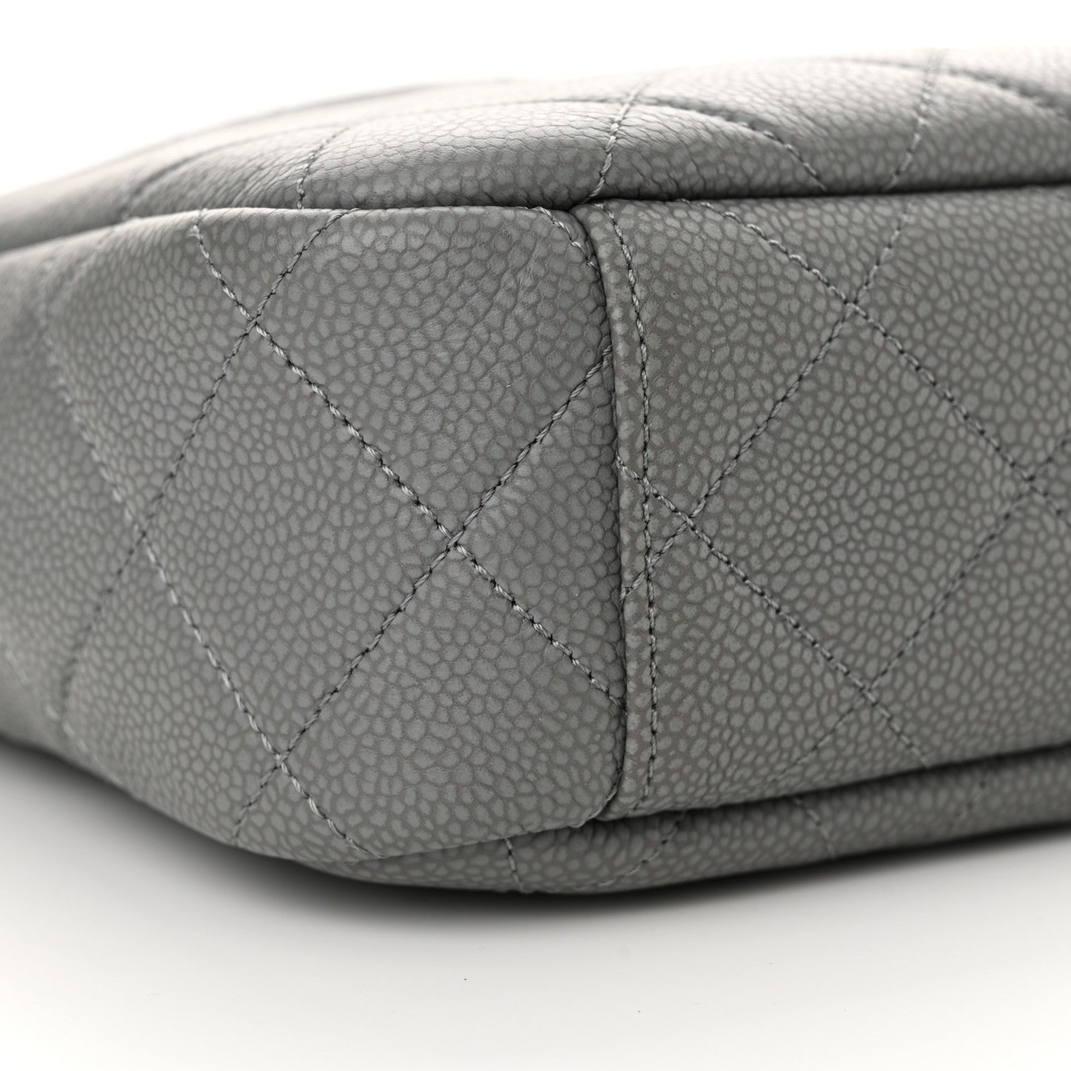 Chanel Iridescent Caviar Flat Quilted Small Coco Tassel Camera Case Grey 9 of 12