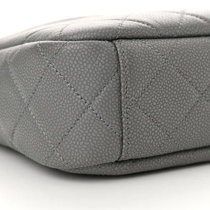 Chanel Iridescent Caviar Flat Quilted Small Coco Tassel Camera Case Grey 9 of 12