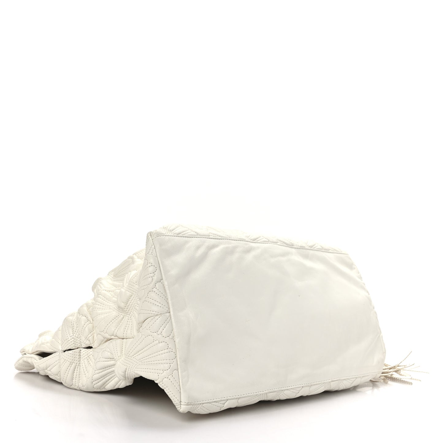 Lambskin Quilted Ca D'Oro Tote Ivory