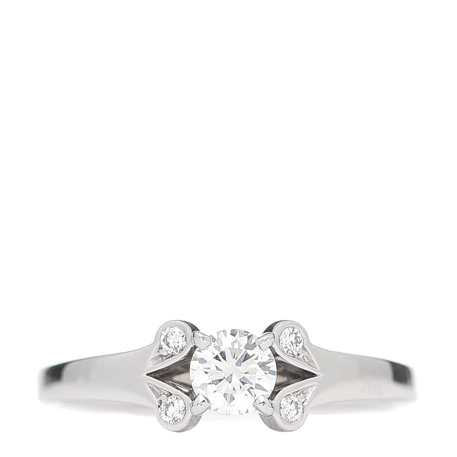 Cartier Platinum Diamond .24ct Ballerine Solitaire Engagement Ring 49 4.75 1 of 6