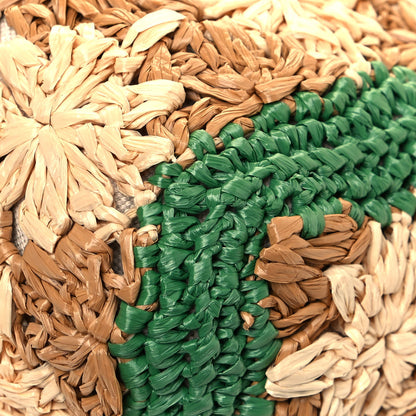 Gucci Raffia Azalea Calfskin Crochet Flower Small GG Marmont Shoulder Bag Natural Ecru Green Red New Shamarock 13 of 13